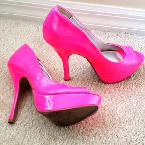 Hot pink heels